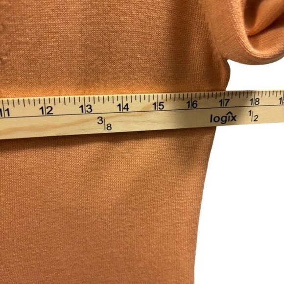 Faconnable Womens  Long Sleeves Cashmere Silk Cardigan Sweater Orange Size XS - Picture 5 of 9